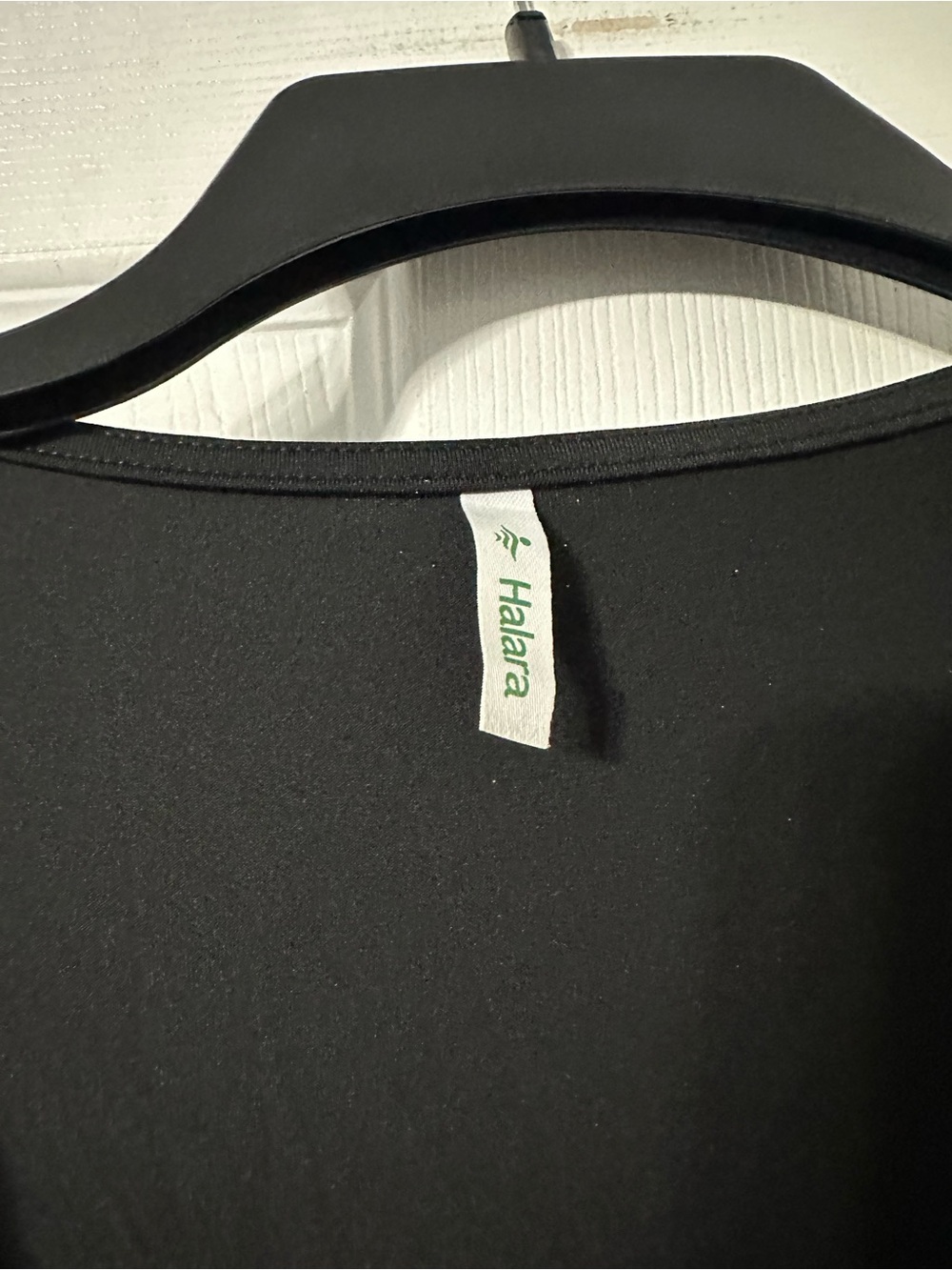 NWT Women's Halara Black Wrap-Style Drape Top - Picture 12 of 14